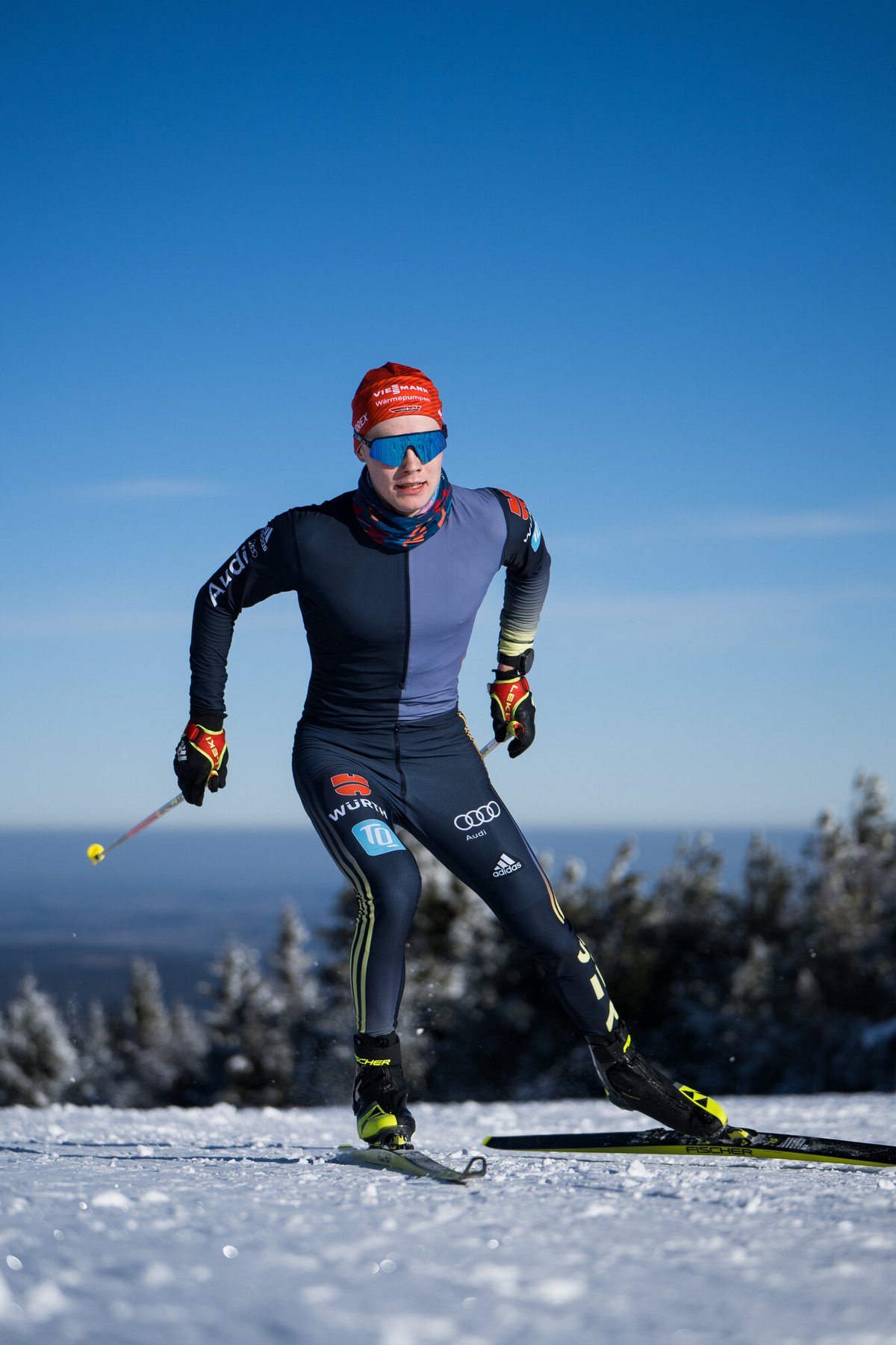 WestLotto Toptalent Jan Dragowski beim Skilanglauf